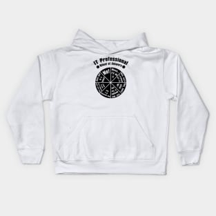 IT Service Desk Wheel of Answer Gift Information Technology Kids Hoodie